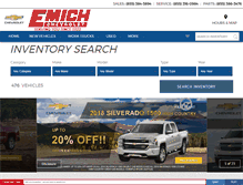 Tablet Screenshot of emichchevrolet.com